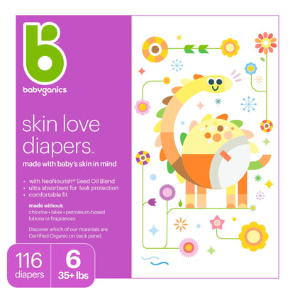 Babyganics Diapers, Size 6, 44 ct, Ultra Absorbent Diapers