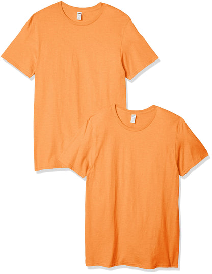 Fruit of the Loom Men's Lightweight Cotton Tees (Short & Long Sleeve), Crew-2 Pack-Heather Grey, XX-Large