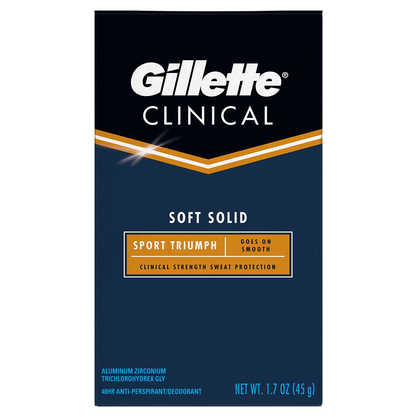 Gillette Clinical Clear Gel Sport Power Rush Antiperspirant and Deodorant, 1.6 oz Packaging may Vary