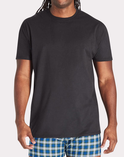 Hanes Mens Ultimate Cotton Tall T-Shirt 4-Pack, XLT, BlackGrey