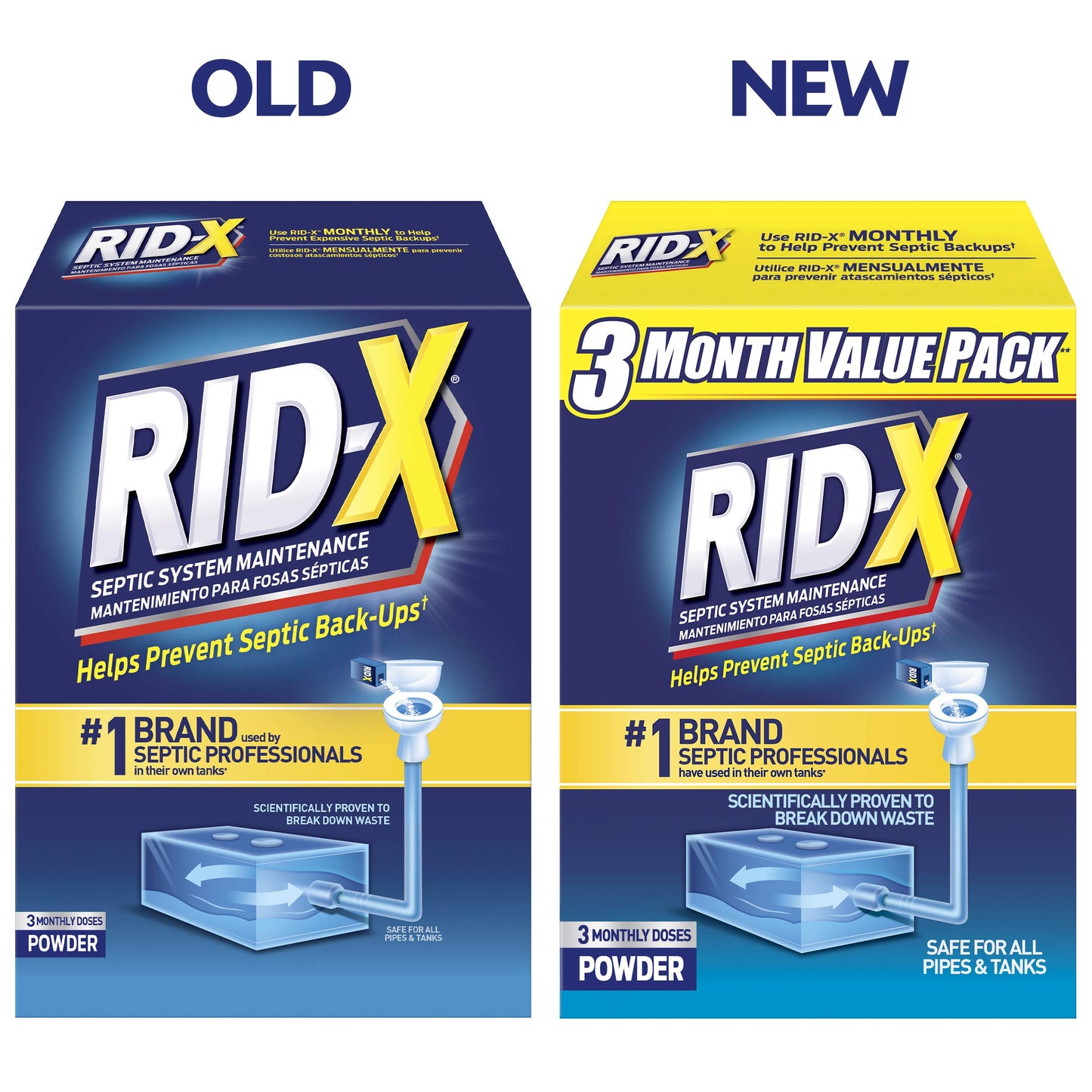 RID-X Septic Treatment, Septic Tank Treatment, 3 Month Supply Of Powder, 29.4 oz