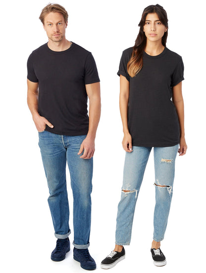 Alternative Men's Crew T-Shirt, Eco True Black, X-Large