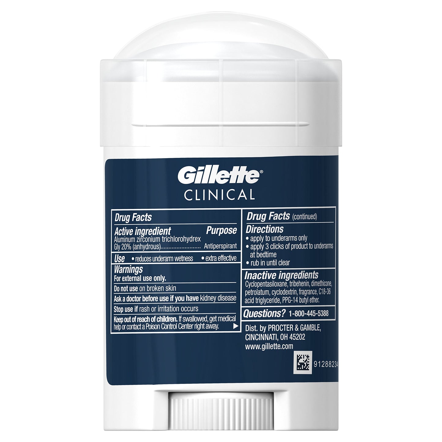 Gillette Clinical Clear Gel Sport Power Rush Antiperspirant and Deodorant, 1.6 oz Packaging may Vary