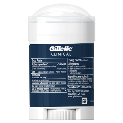 Gillette Clinical Clear Gel Sport Power Rush Antiperspirant and Deodorant, 1.6 oz Packaging may Vary
