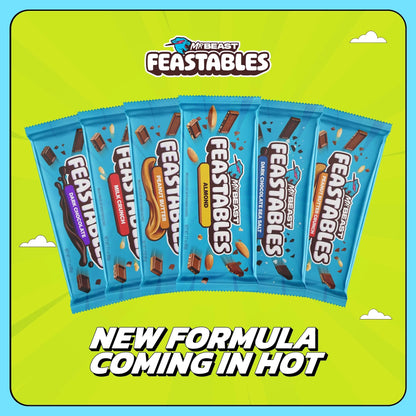 Feastables by MrBeast Milk Chocolate KING Size Chocolate Bar, 2.1oz (60g), 10 count