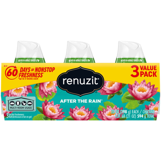 Renuzit Adjustables Air Freshener, After The Rain, 3 Count