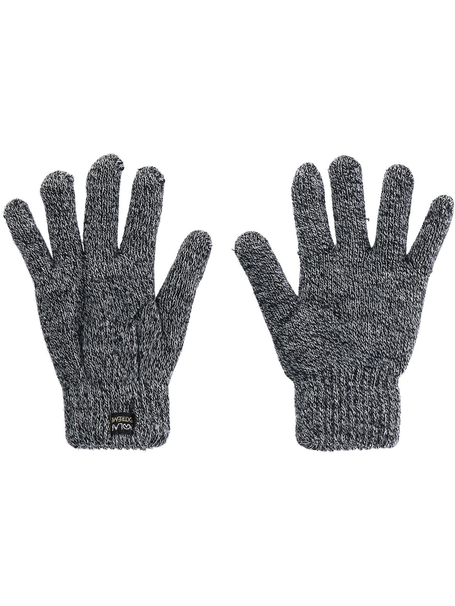 Polar Extreme Men's Insulated Knit Thermal Gloves, Grey