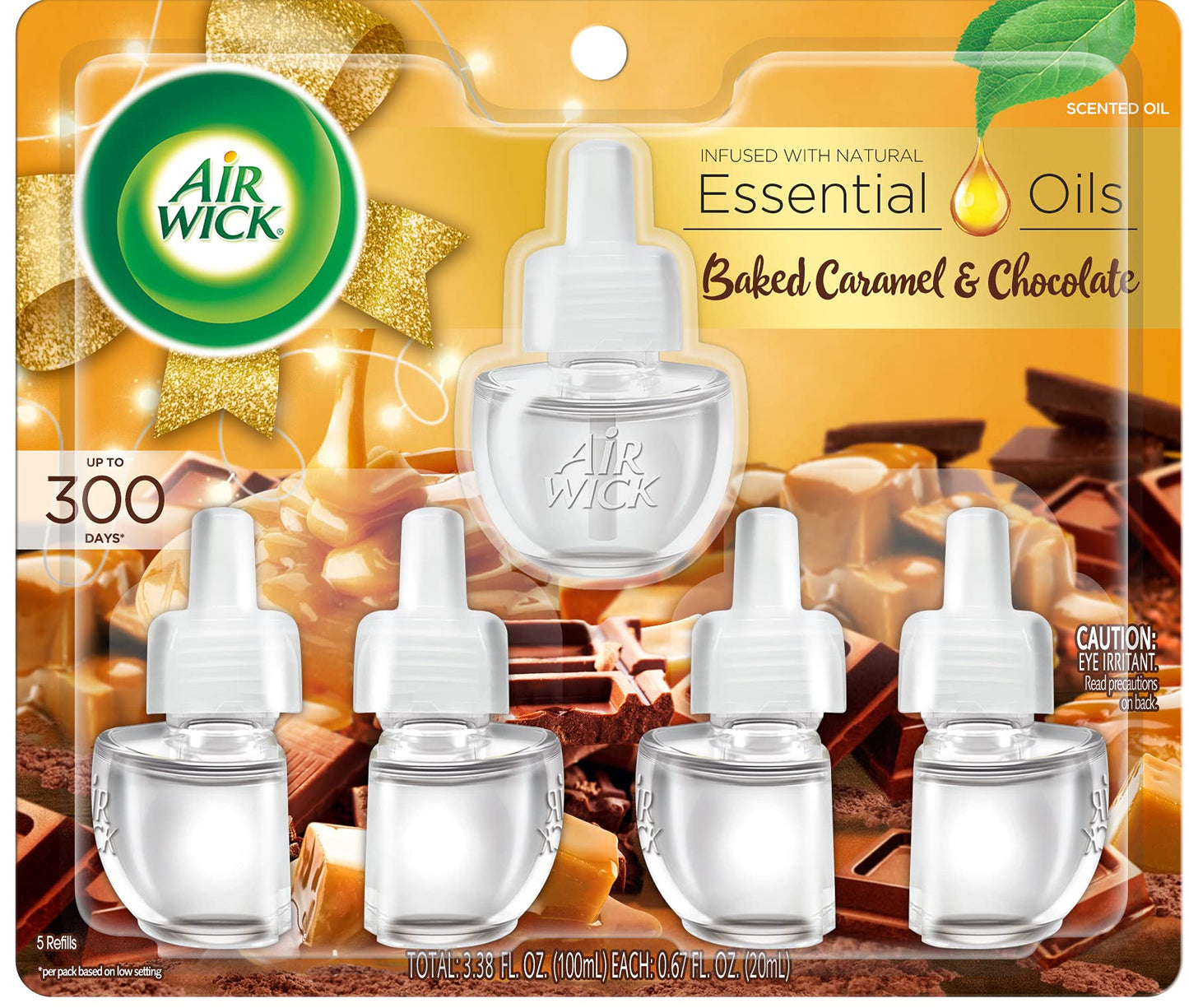 Air Wick Plug in Scented Oil Refill, 5 ct, Fresh Pine and Juniper, Air Freshener, Essential Oils, Fall Scent, Fall decor