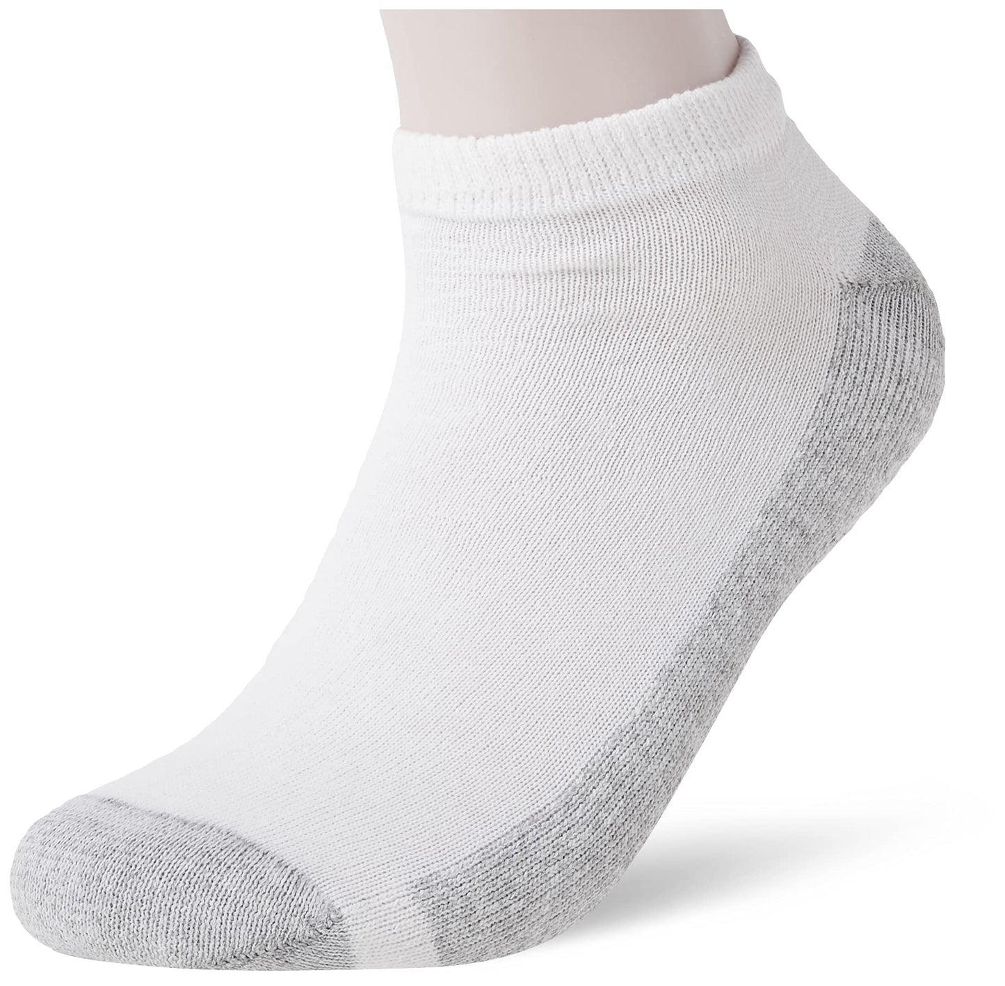 Hanes Men's Cushion Low Cut Socks, White, 10-13 (Shoe Size 6-12) (Pack of 6)