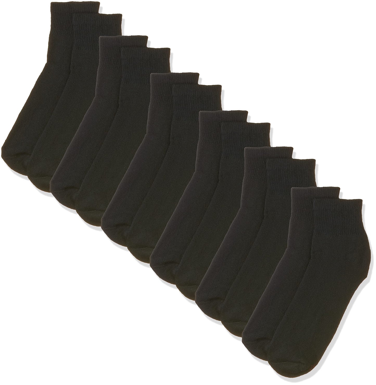 Hanes Men's Full Cushion Socks Ankle Black, 6-12-Black (6 pack)