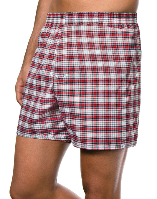 Hanes Mens Tartan Boxer 4 Pack (Large)