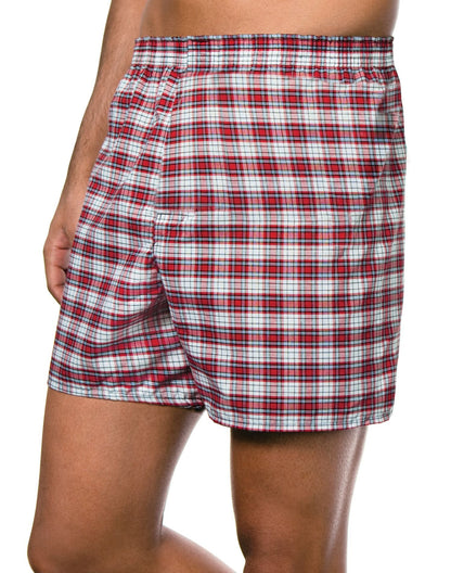 Hanes Mens Tartan Boxer 4 Pack (Medium)