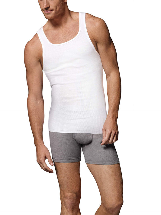 Hanes Tall Men's ComfortSoft Fresh IQ A-Shirt Tank Top - 5 Pack White