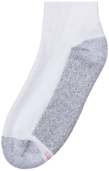 Hanes mens Hanes Men's Performance Crew Socks, 6-pair Pack athletic socks, White, 6 12 US