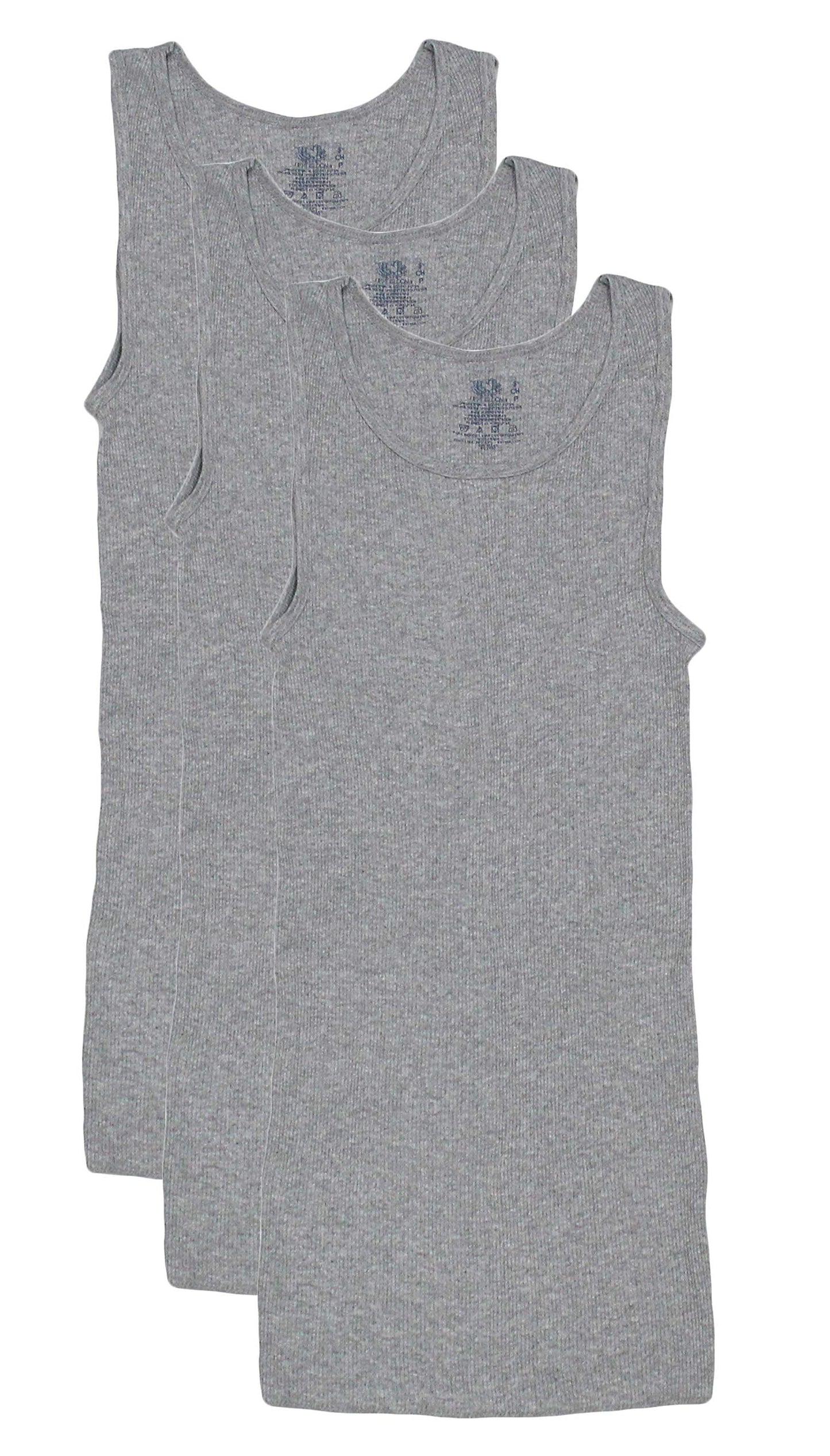 Fruit of the Loom Men's A-Shirt Multipack (Medium, Grey)