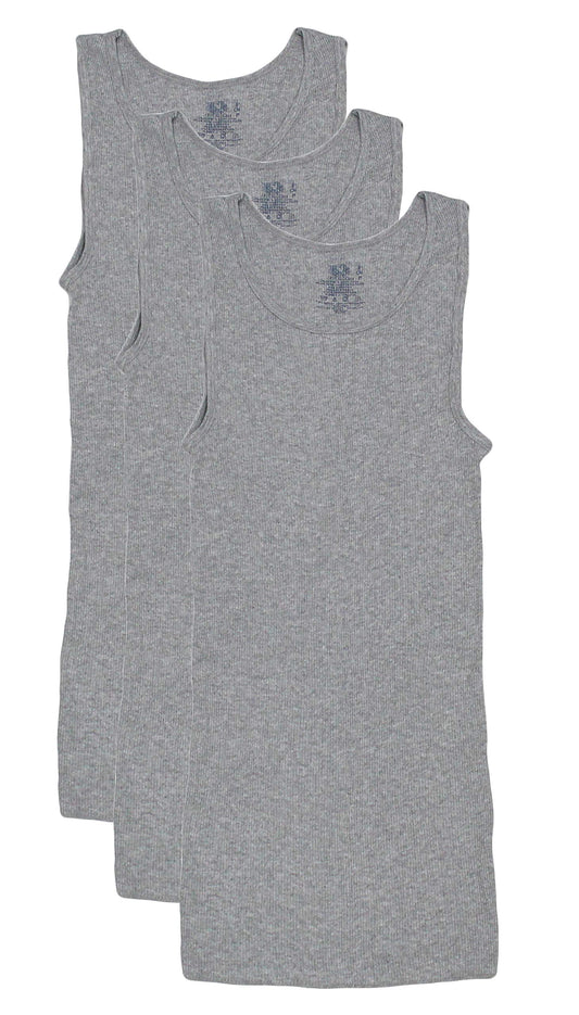Fruit of the Loom Men's A-Shirt Multipack (Medium, Grey)