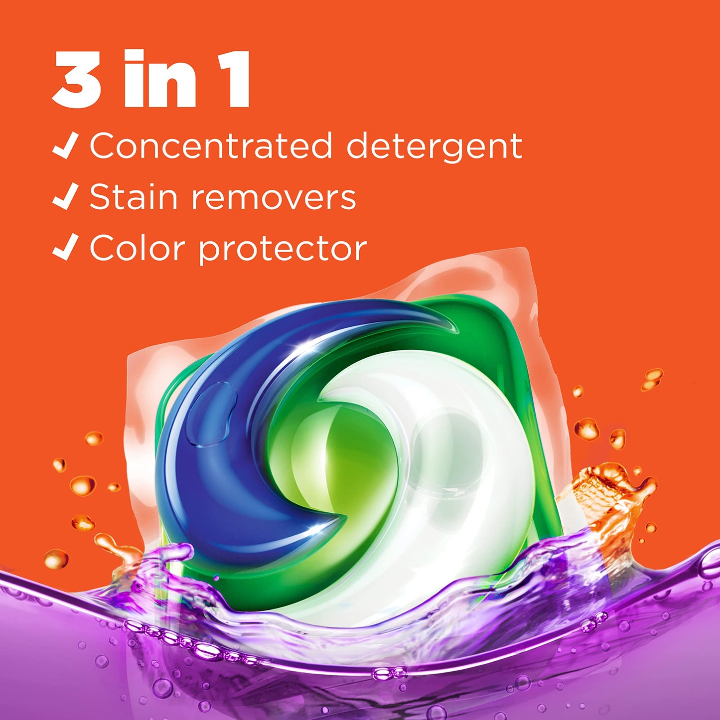 Tide PODS Laundry Detergent Soap Pacs, HE Compatible, 57 ct, Powerful 3-in-1 Clean, Spring Meadow