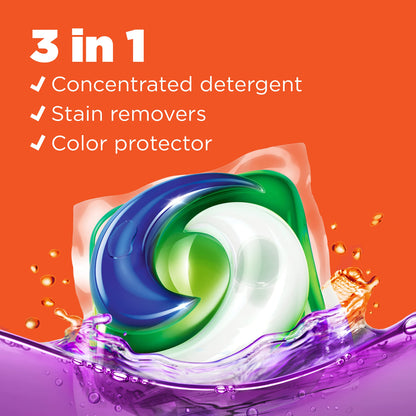 Tide PODS Laundry Detergent Soap Pacs, HE Compatible, 57 ct, Powerful 3-in-1 Clean, Spring Meadow