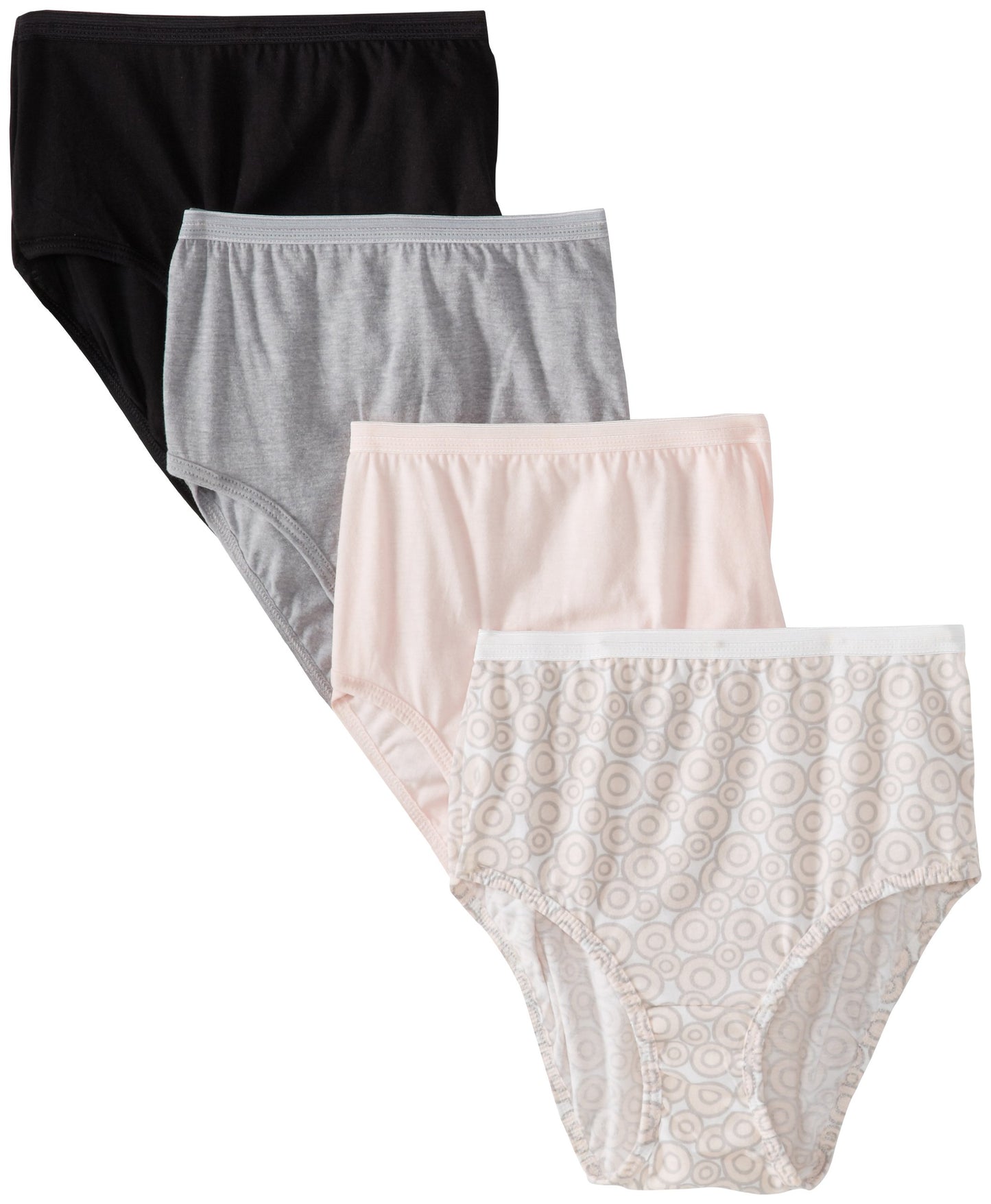 Hanes Ultimate Women's 4-Pack Brief Panties, Assorted C, 8