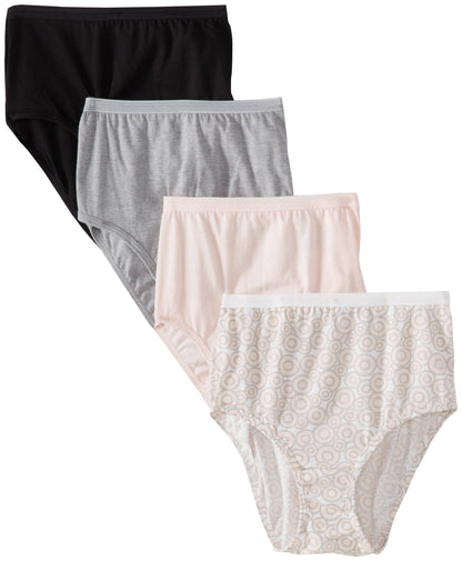 Hanes Ultimate Women's 4-Pack Brief Panties, Assorted C, 8
