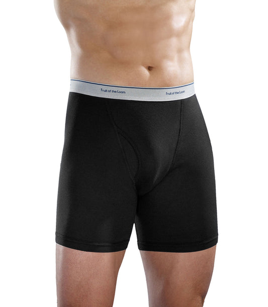 Fruit of the Loom Men's 7pk Black/Grey Boxer Briefs - XL