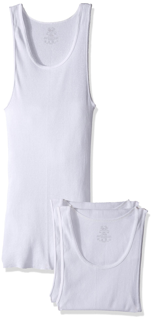 Fruit of the Loom Big Boys' 3 Pack A-Shirt, White, M
