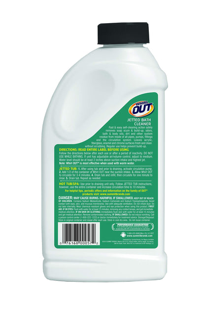 OUT Jetted Bath and Hot Tub Cleaner, 22 Ounce, White, WO06N