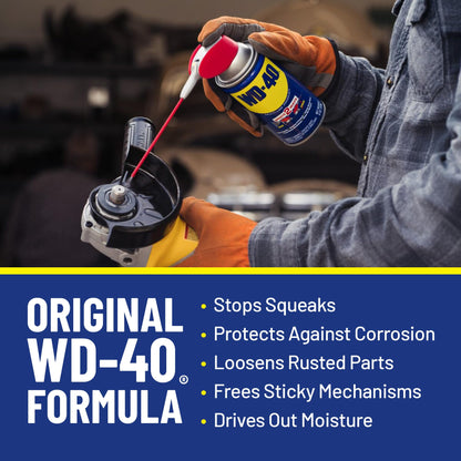 WD-40 Original Formula, Multi-Use Product with Smart Straw Sprays 2 Ways, 8 OZ [3-Pack]