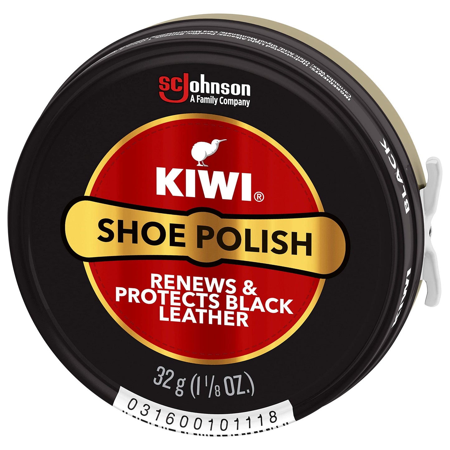 KIWI Shoe Polish, Black, Renews & Protects Black Leather - Shine, Nourishment & Long Lasting Water Protection, Stain & Scuff Coverage, 2.5 OZ Metal Tin (Pack of 3)