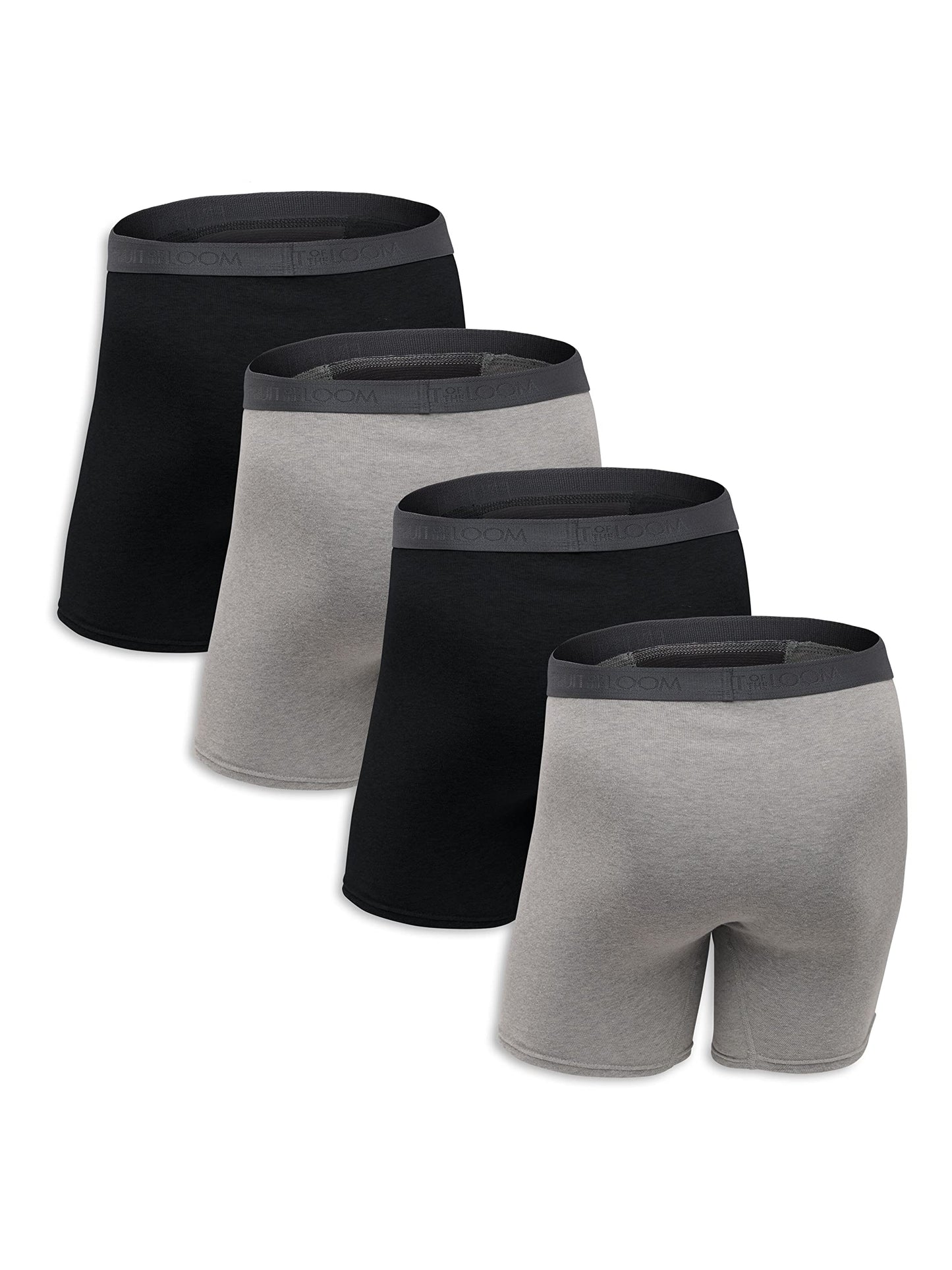 Fruit of the Loom Men's Premium COOLZONE Boxer Briefs, black/Gray (4 Pack), Small
