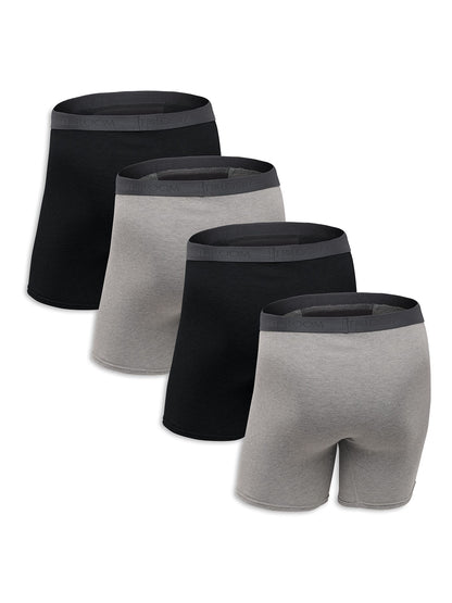 Fruit of the Loom Men's Premium COOLZONE Boxer Briefs, black/Gray (4 Pack), Small