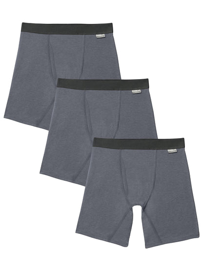 Fruit of the Loom Men's Crafted Comfort Stretch Boxer Briefs, Regular Leg-Covered Waistband-Assorted, X-Large
