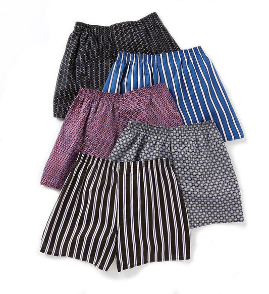 Fruit of the Loom Men's 5Pack Plaid Boxer Shorts Boxers Underwear S