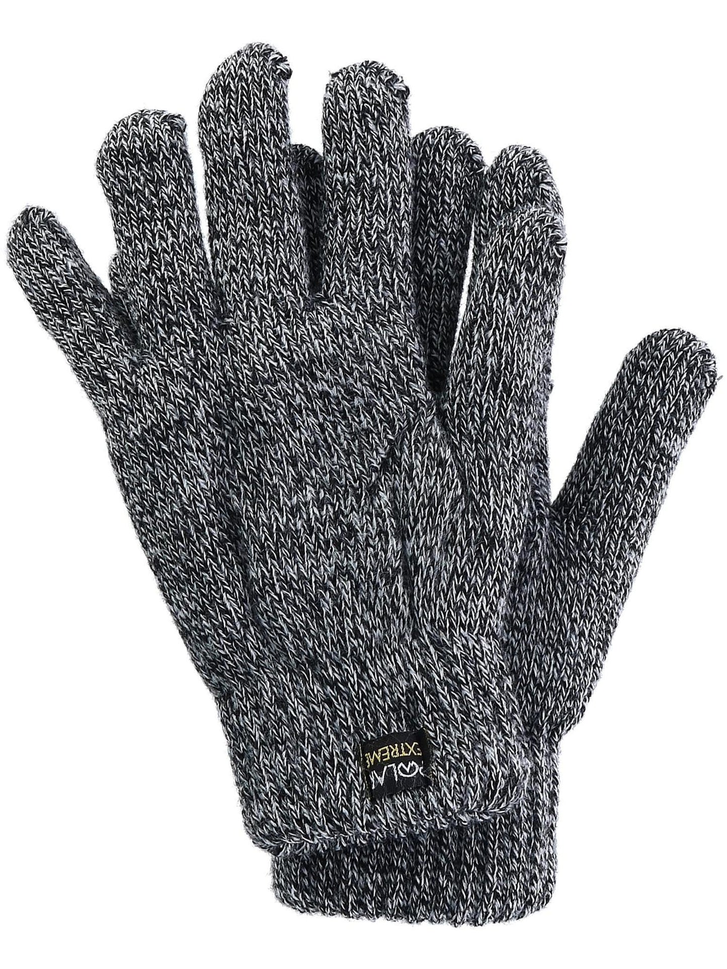 Polar Extreme Men's Insulated Knit Thermal Gloves, Grey