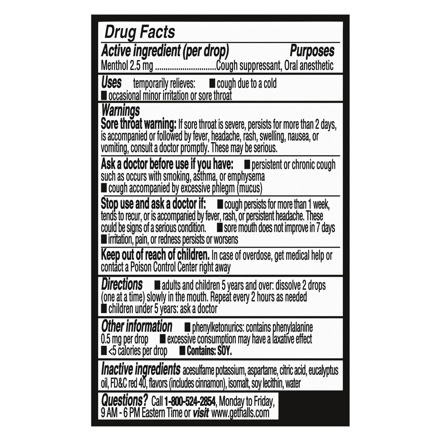 HALLS Minis Watermelon Flavor Sugar Free Cough Drops, 24 Drops