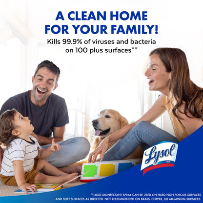 Lysol Disinfectant Spray, Household Essential Cleaning Supplies, Multi-Purpose Room Spray, Antibacterial and Sanitizer Spray, Upholstery Deodorizer, Home and Bathroom,Crisp Linen,12.5 fl oz(pack of 1)