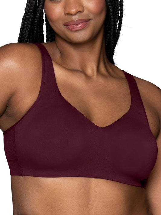 Vanity Fair Women's Wireless Bra, Soft Smoothing Fabrics, Simple Sizing Available S-3XL, Breathable Cups-Flushed Fig