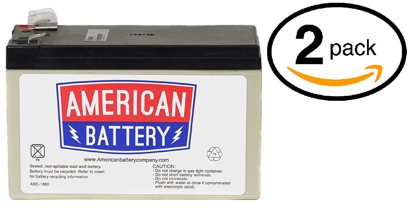 RBC17 UPS Replacement Battery for APC by American Battery (Pack of 2 Batteries), Full 2 Year Warranty!