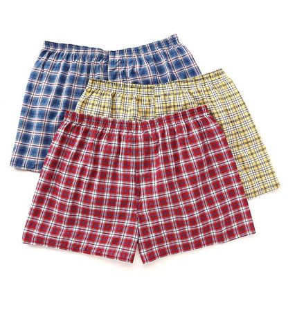 Fruit of the Loom mens Bigtartan Woven Boxer(pack 3) boxer briefs, Assorted, 3X Tall US