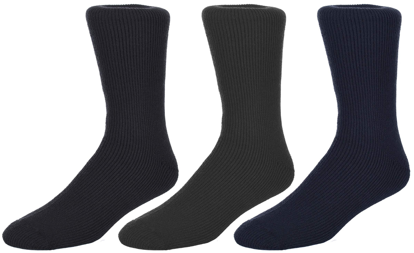 Men's Polar Extreme Moisture Wicking Insulated Thermal Socks in 4 Great Colors (Black),6-12