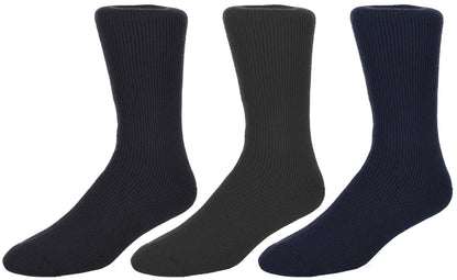 Men's Polar Extreme Moisture Wicking Insulated Thermal Socks in 4 Great Colors (Black),6-12