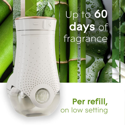 Glade PlugIns Refills Air Freshener, Scented and Essential Oils for Home and Bathroom, Bamboo & Bliss, 3.35 Fl Oz, 5 Count