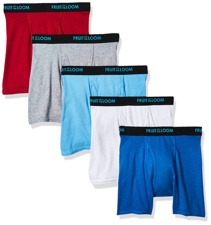 Fruit of the Loom Boys' Tag Free Cotton Boxer Briefs