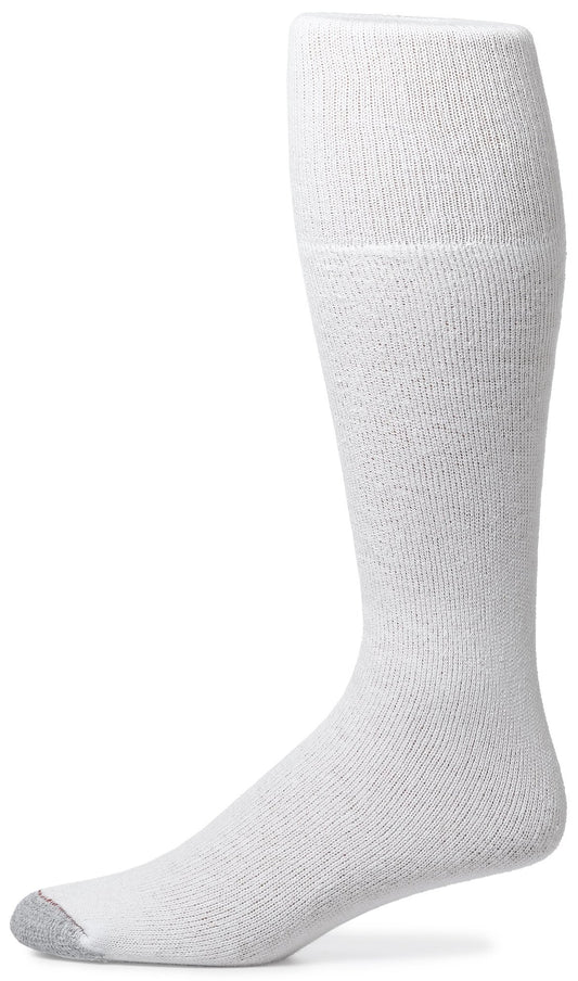 Mens Hanes 6 Pair Over-the-Calf Tube Socks - 180/6 White 10 - 15
