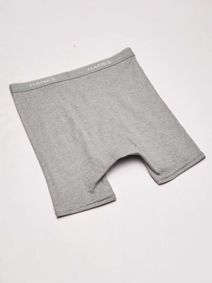 Hanes Men's Boxer Briefs with Comfort Flex Waistband Black/Grey, Black, Size 5.0