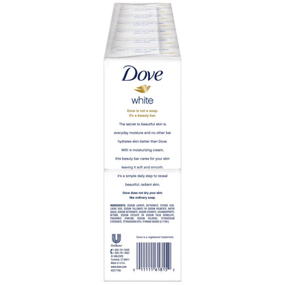 Dove Beauty Bar, White 4 oz, 8 Bar, Pack of 3