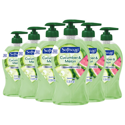 Softsoap Liquid Hand Soap, Cucumber and Melon - 11.25 Ounce(Pack of 6)