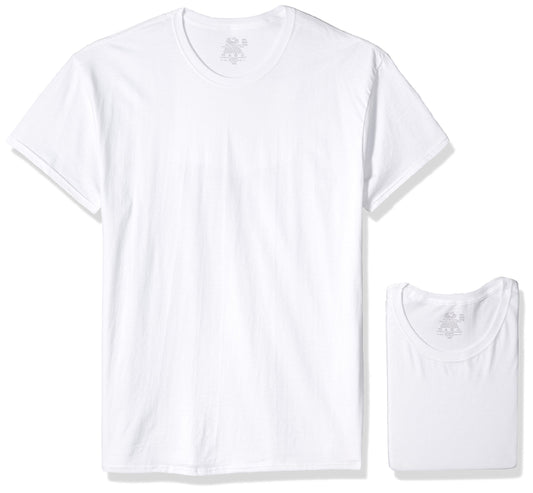 Fruit of the Loom Men's 10-Pack White Crews Extended Sizes, 3X-Large