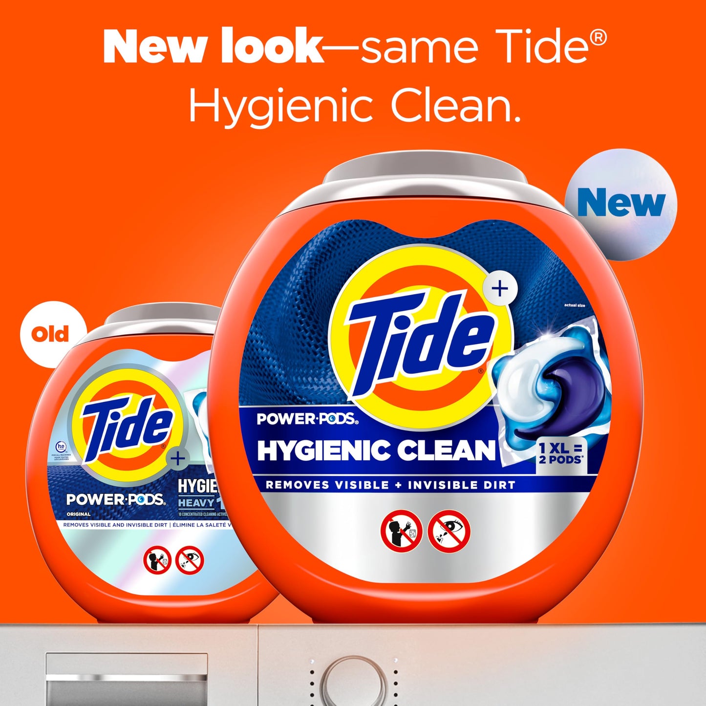 Tide Hygienic Clean Heavy 10x Duty Power PODS Laundry Detergent Soap Pods, Original, 41 count, For Visible and Invisible Dirt
