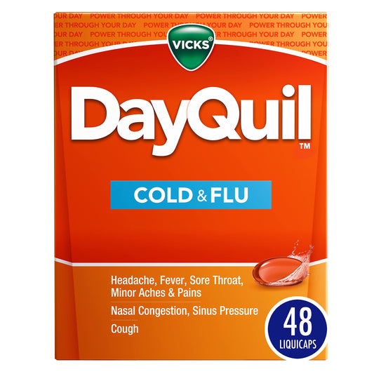 Vicks Dayquil Cold & Flu Multi-symptom Relief Liquicaps, 48 Each